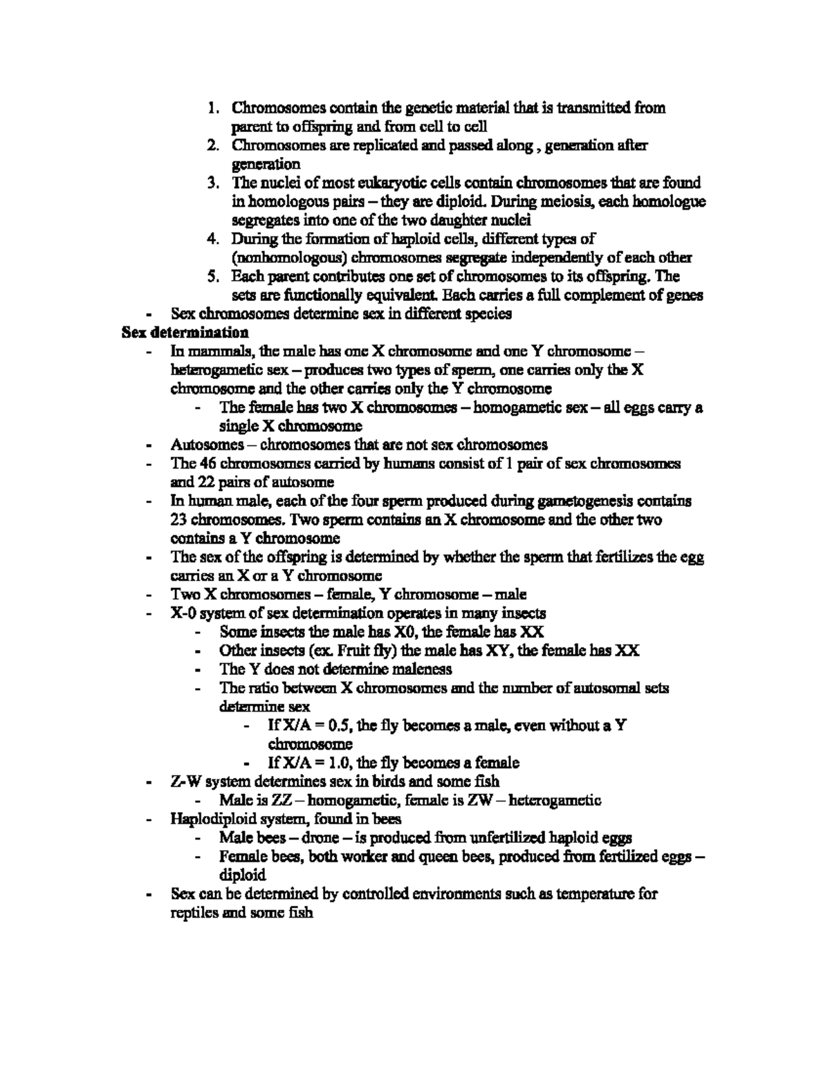 Genetics Review Sheet 1 pg10 - ANSC 305 - Studocu