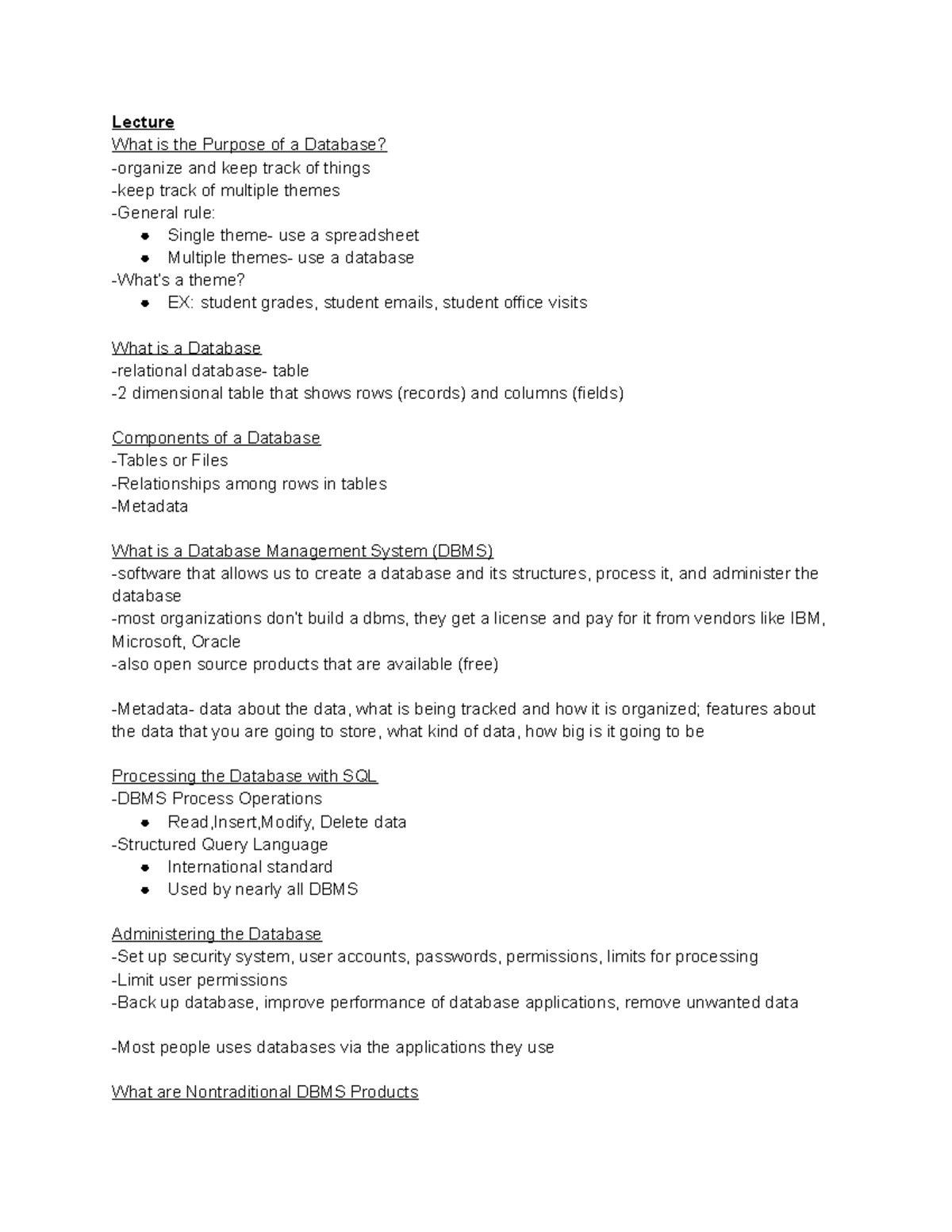 Chapter 5 6 Data Processing Database Design - Lecture What is the ...
