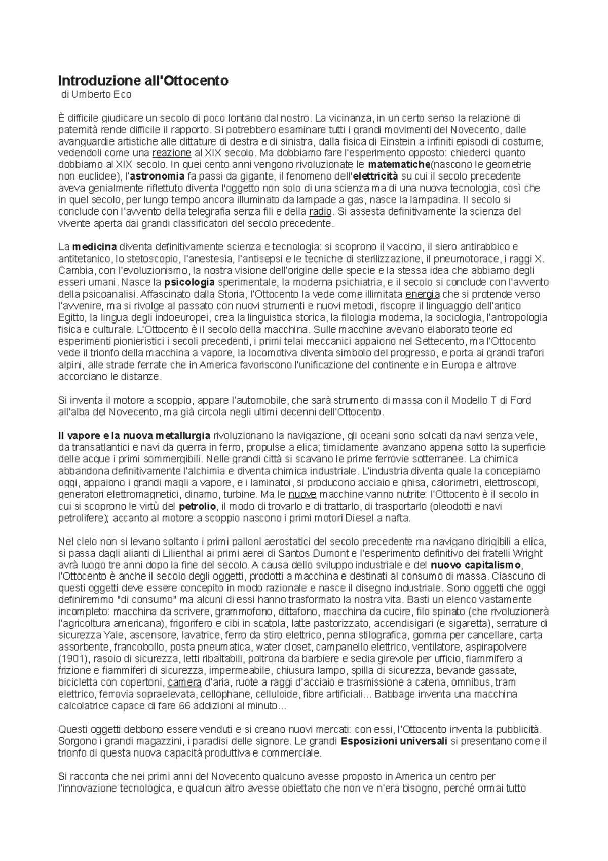 Introduzione all Ottocento - Introduzione all'Ottocento di Umberto Eco ...