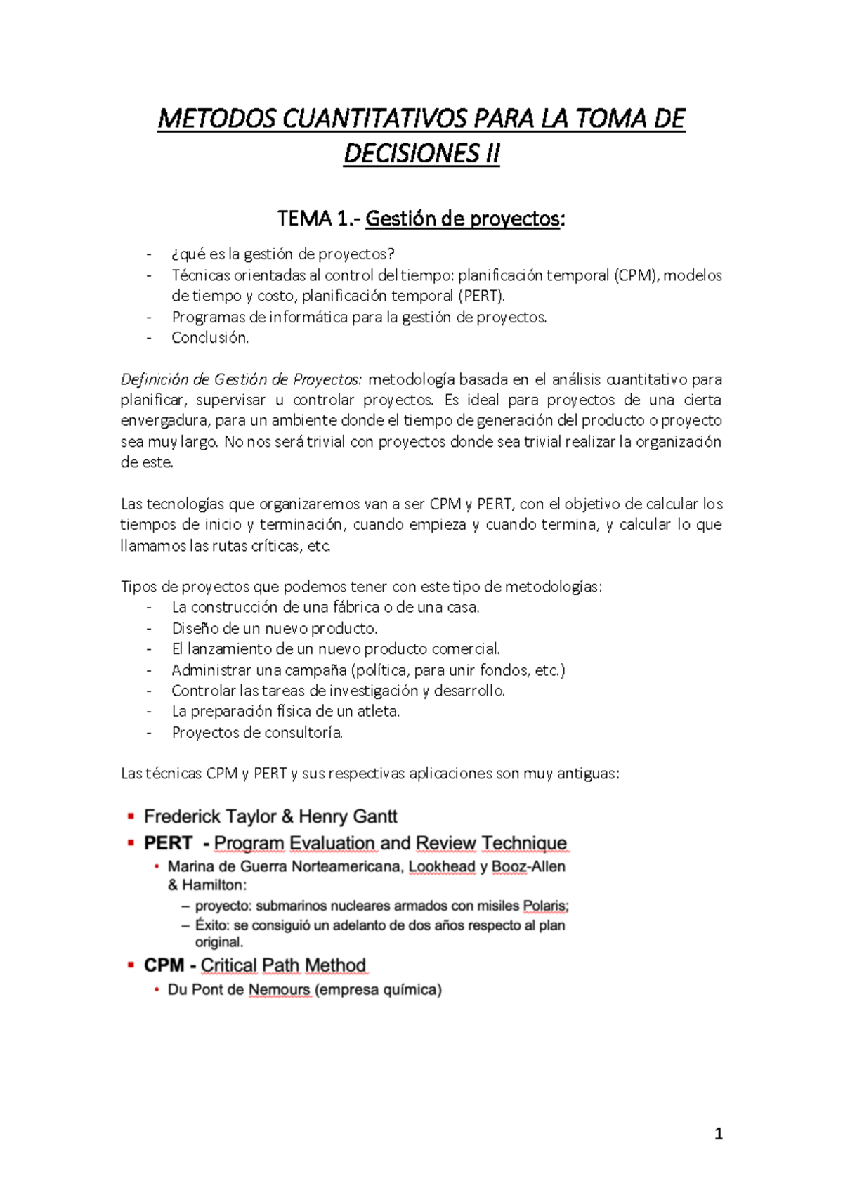 Apuntes Métodos Cuantitativos - Tema 1 - METODOS CUANTITATIVOS PARA LA ...