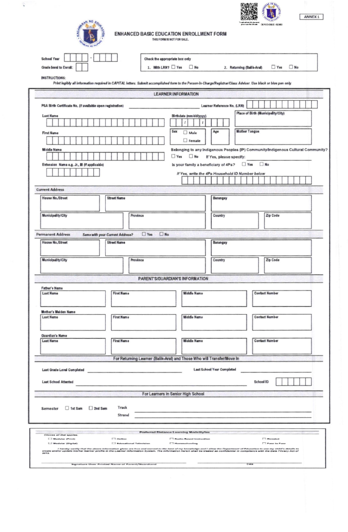 BEEF enhanced - enrollment form - Secondary Education - Studocu