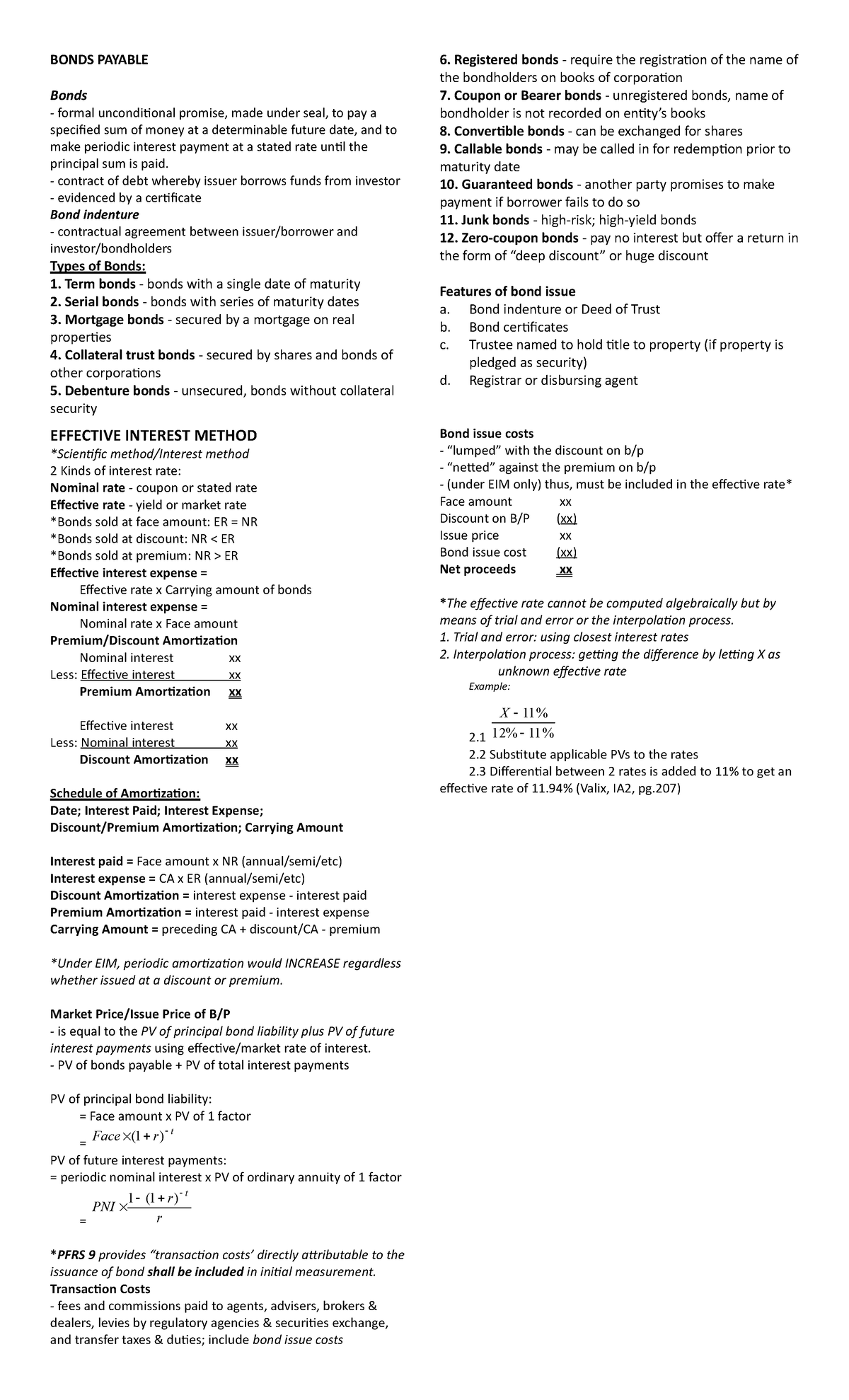 Notes-Bonds-Payable - Notes & Bonds Payable - BONDS PAYABLE Bonds ...