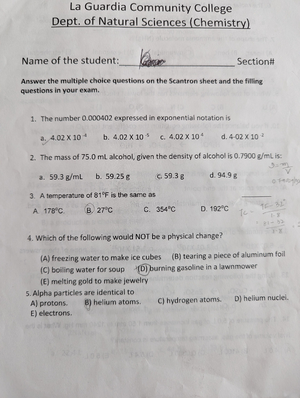 SCC110 Lab Final Exam+ Answer key - Amit Aggarwal, Ph. SCC 110 ...