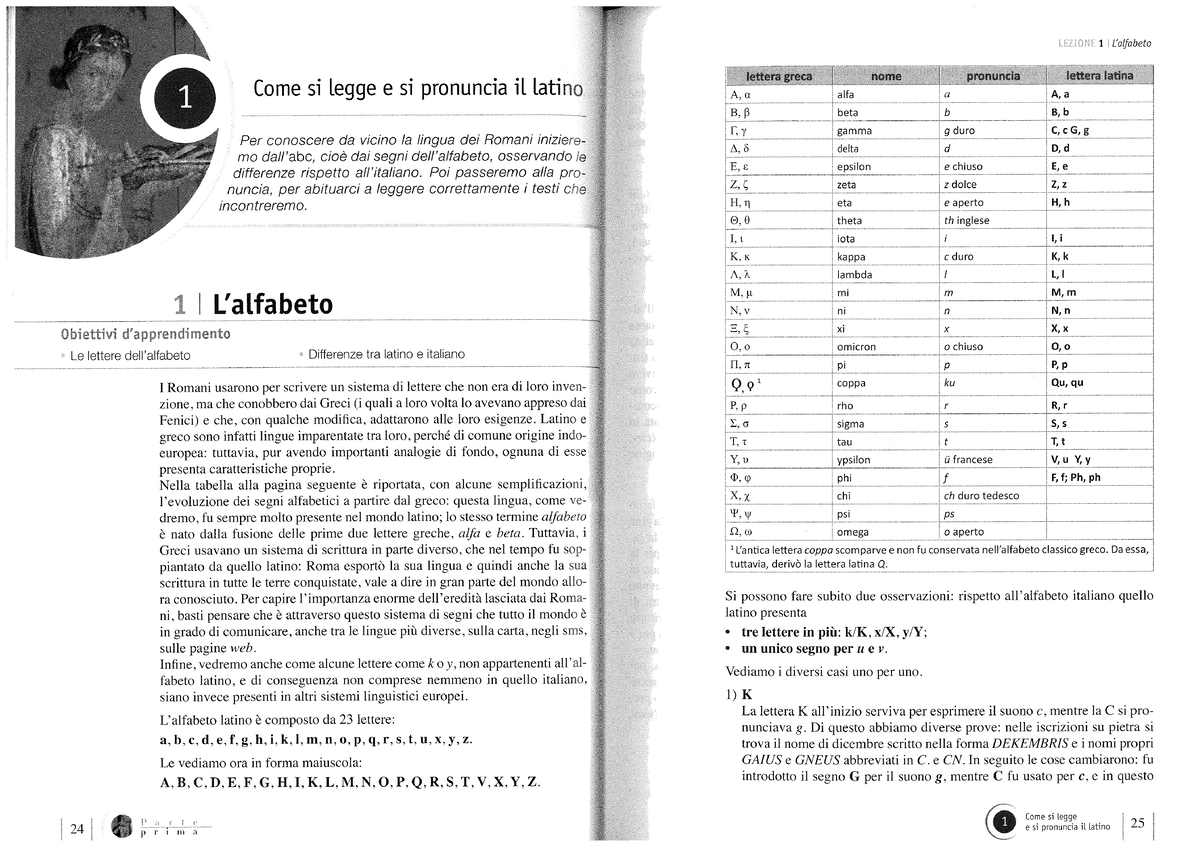 1° lezione pag. testo + es. I lez - Laboratorio di Latino - Studocu