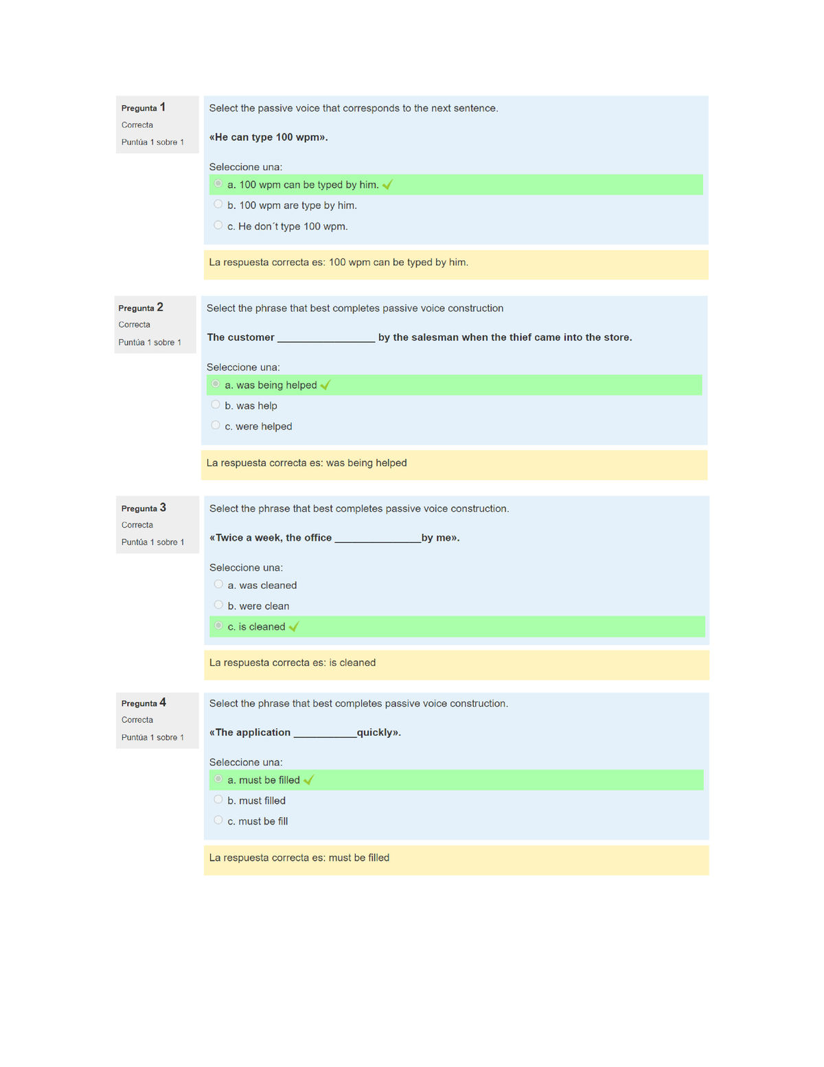 assignment 5 questionnaire passive voice ingles iv