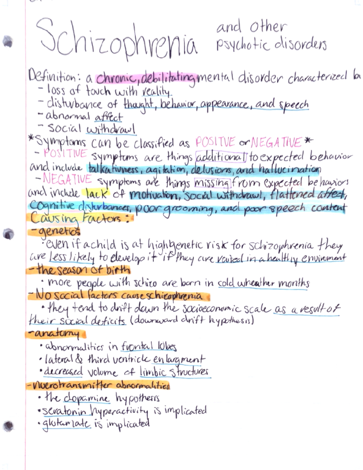 psychopathology notes - PSY 3315 - Studocu