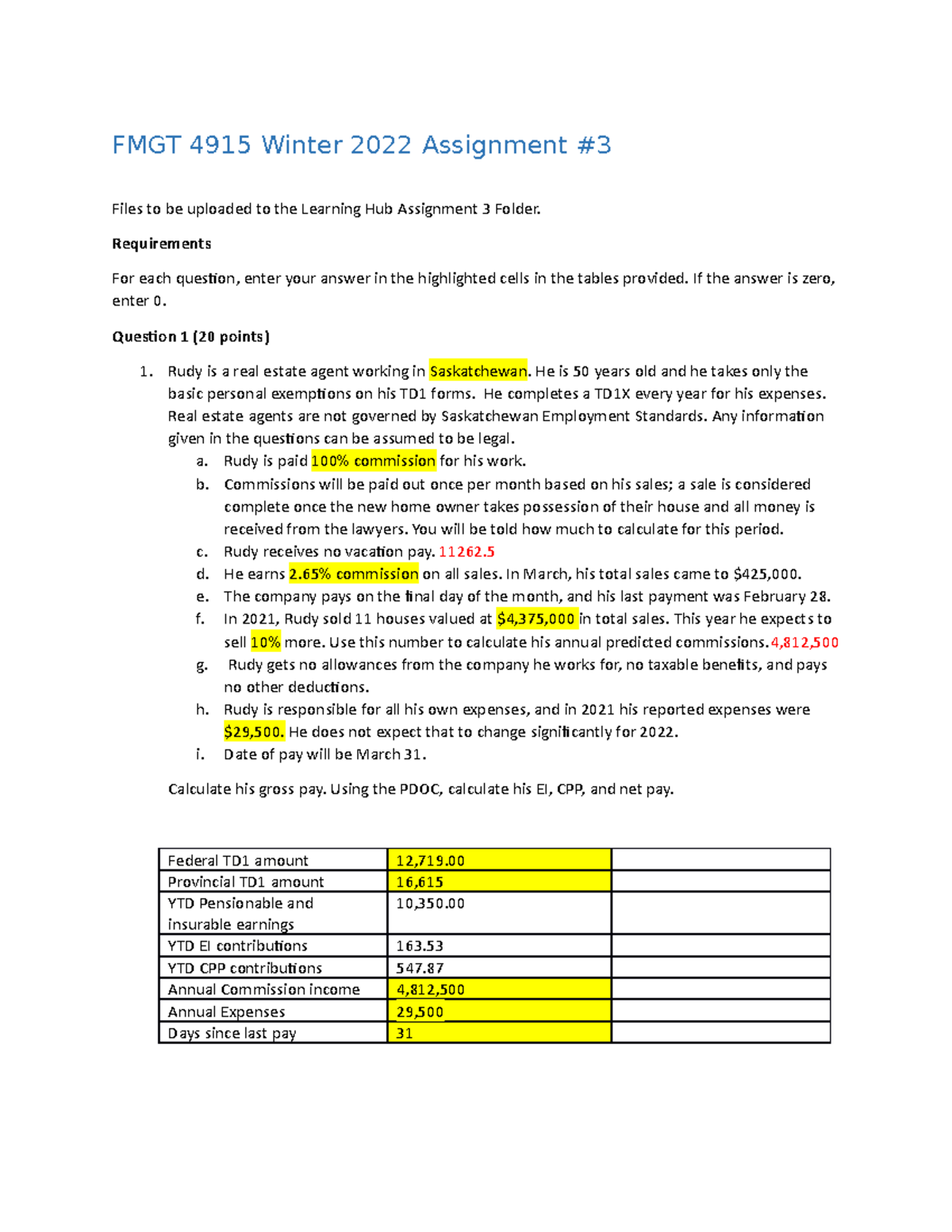 assignment marks december 2022