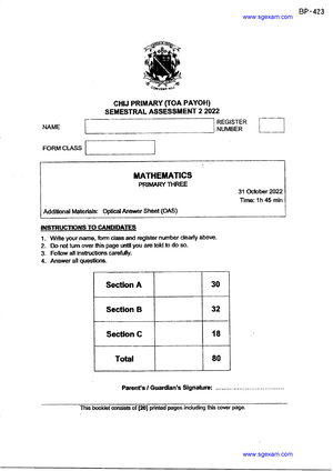 Singapore Nursing Board Exam Question paper copy - SNB QUESTIONS (1 ...