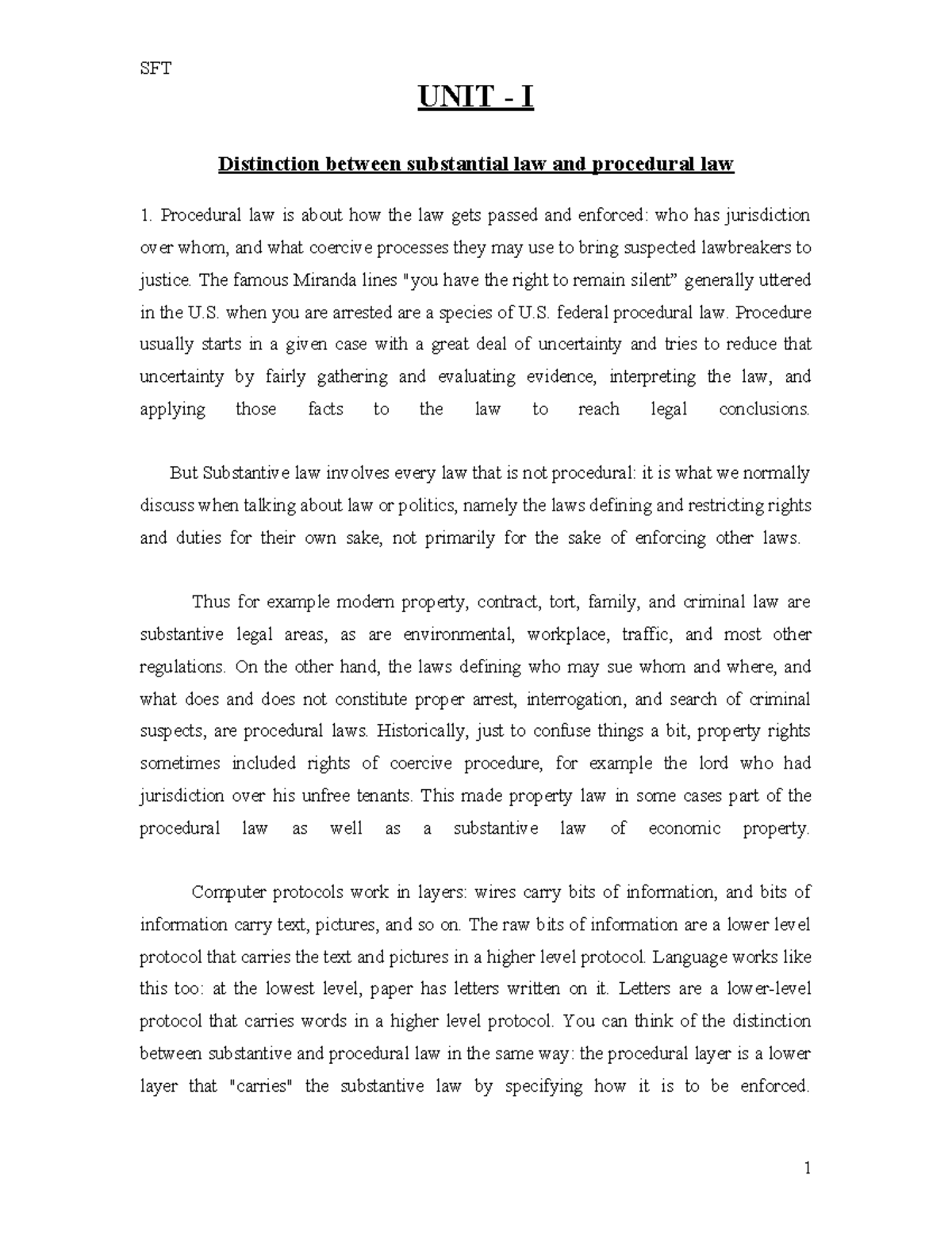 Evidence law-1 - Kindsofpleasure. - UNIT - I Distinction between ...