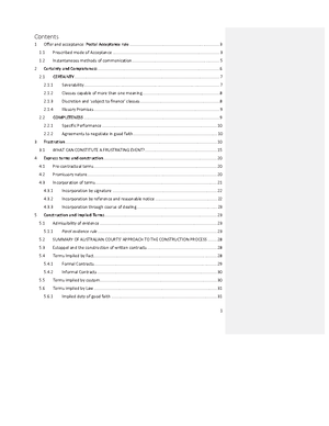 LLB 170 Contracts B Case Summaries - Week One: Express Terms JJ Savage ...