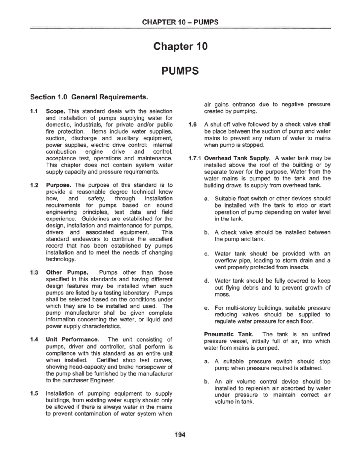 Pumps-pmc - CHAPTER 10 PUMPS Chapter 10 PUMPS Section 1 General ...