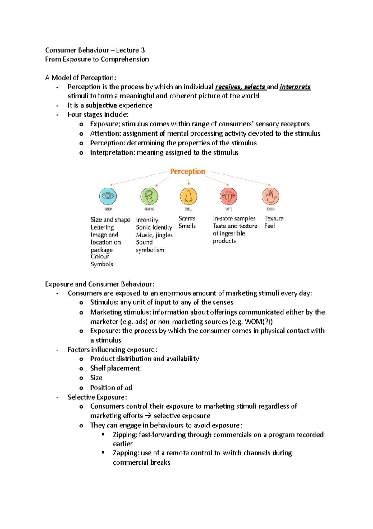 Consumer Behaviour – Lecture 3 - Consumer Behaviour – Lecture 3 From ...