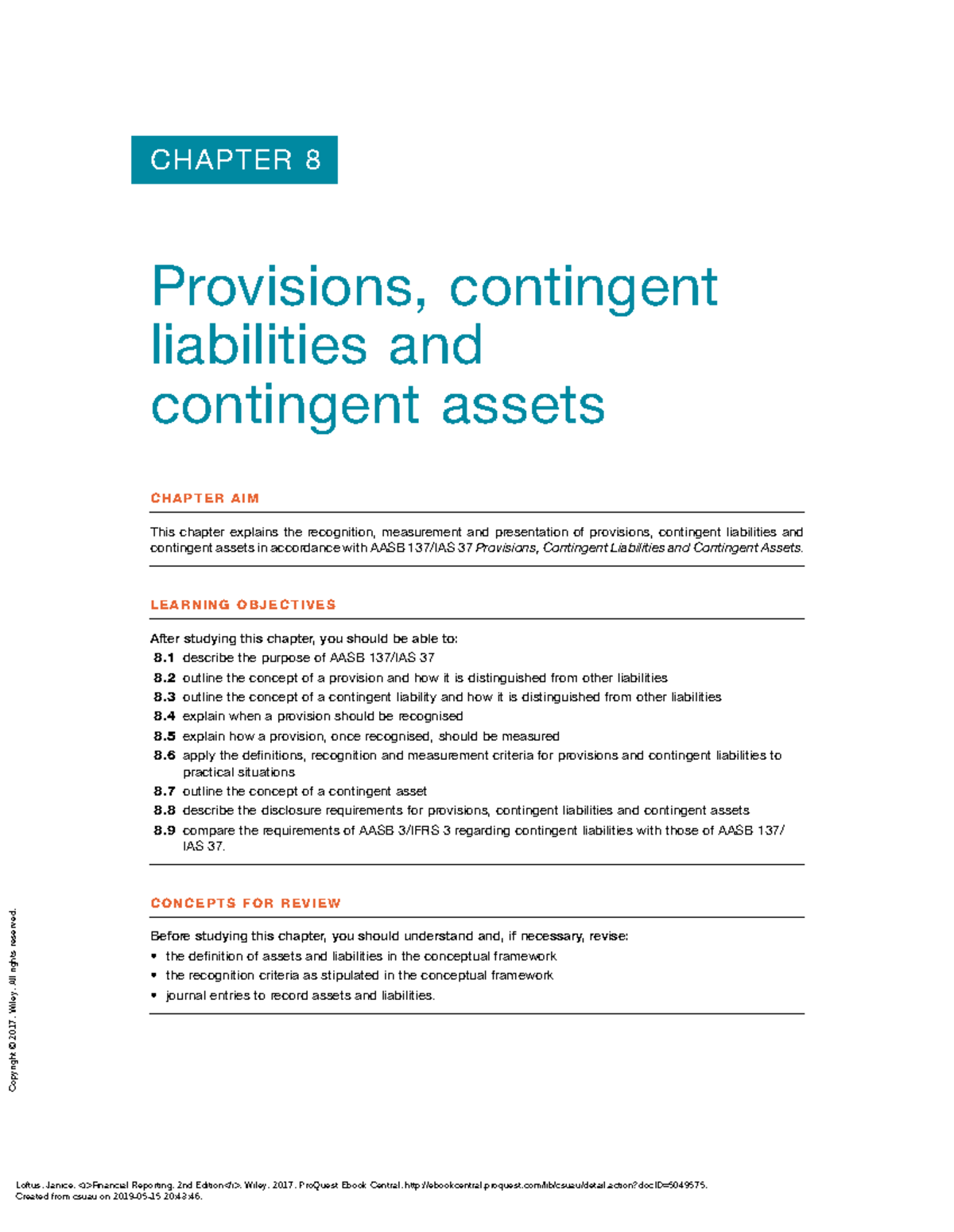 ( Chapter 8 Provisions Contingent Liabilities And Contingent Assets ...