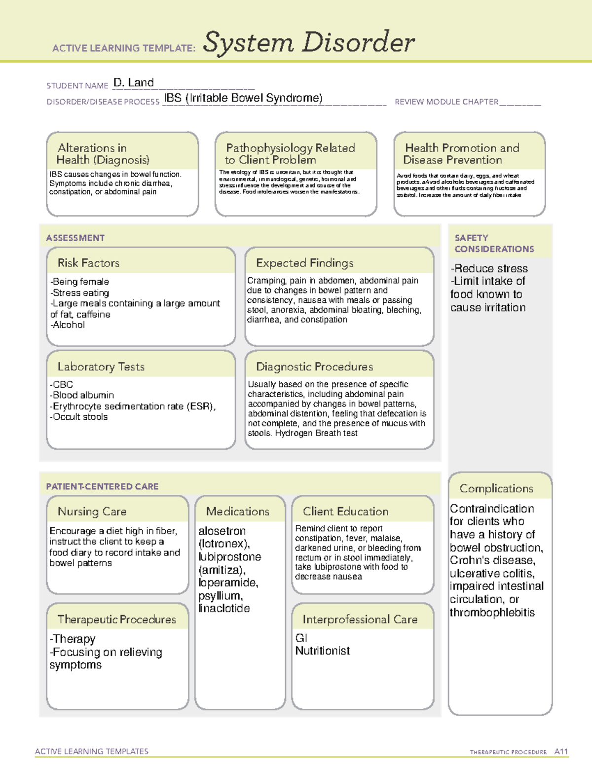 Active Learning Template Ibs - Active Learning Templates Therapeutic 