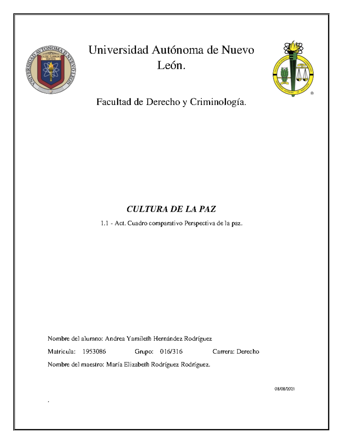 Cuadro Comparativo De Paz Positiva Y Paz Negativa Cultura De La Paz