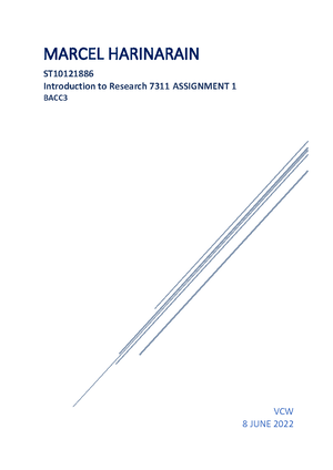 Assignment+1 - It is an example of a research - MAFIA MTSHALI ST INRS ...