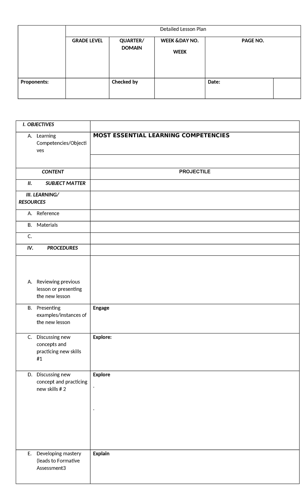 Semi detailed Lesson Plan - Detailed Lesson Plan GRADE LEVEL QUARTER ...