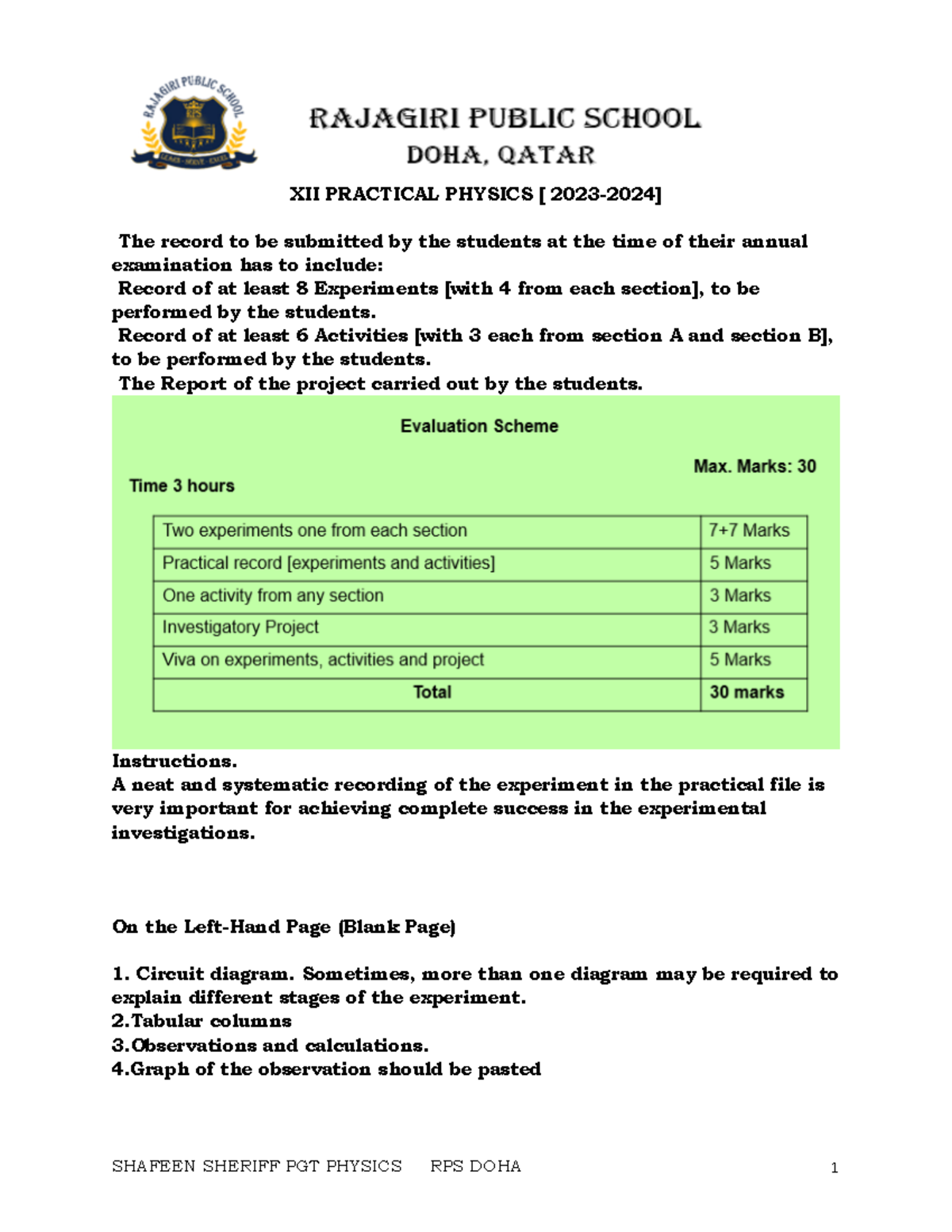 XII Practical Physics XII PRACTICAL PHYSICS 2023 2024 The Record   Thumb 1200 1553 