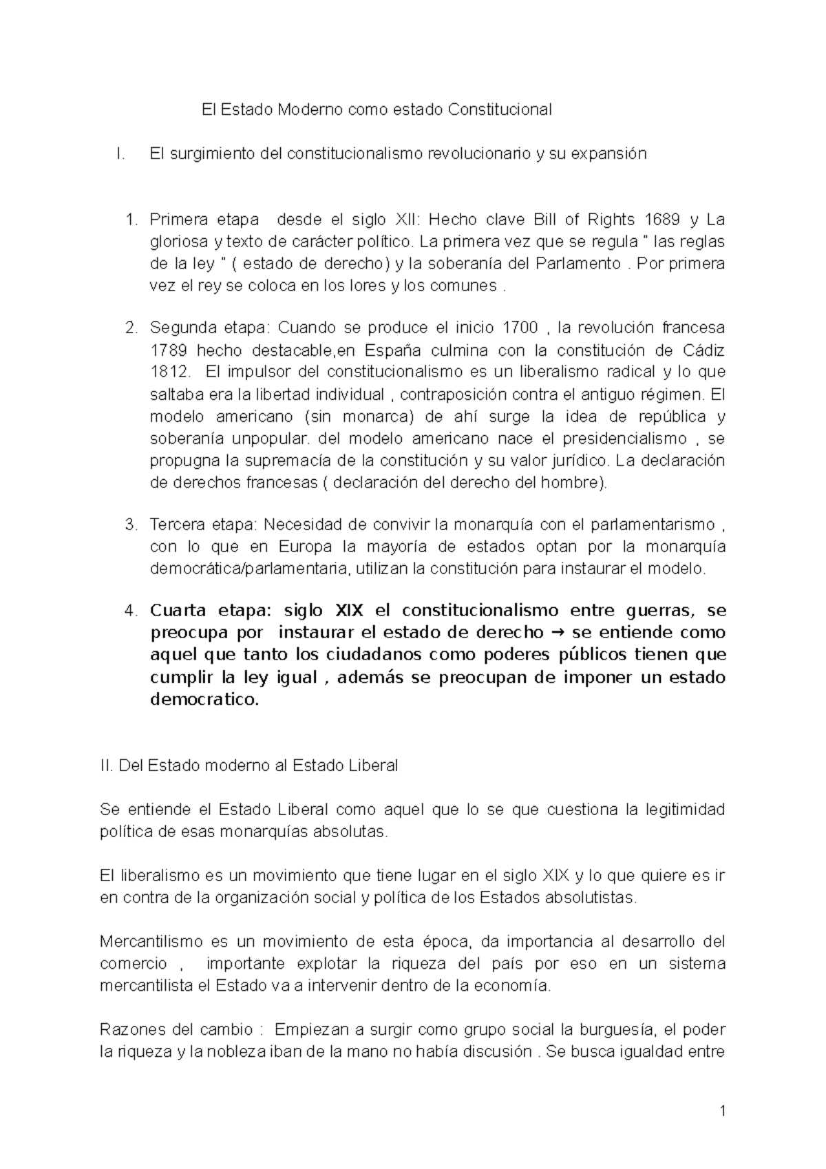 Lección 2 Derecho Constitucional II - El Estado Moderno como estado ...