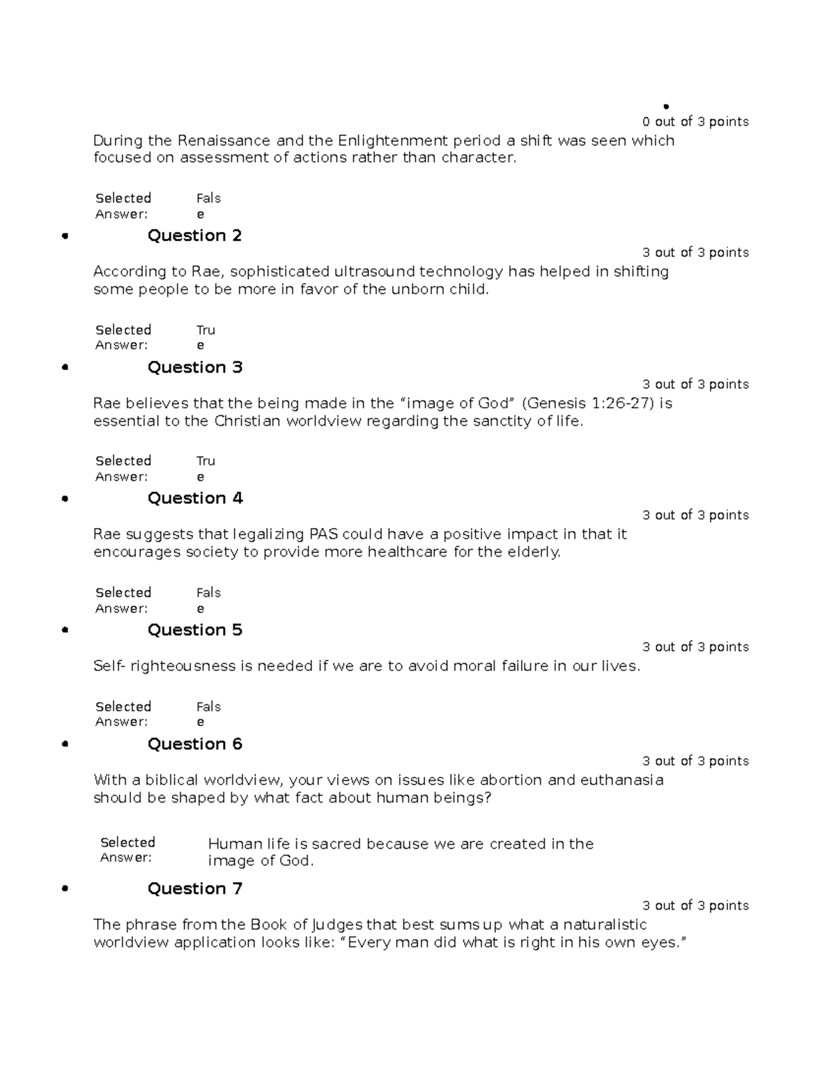 RLGN 105 Test 7 Set 2 - Religion 105 Weekly Test. This Guide Is Very ...