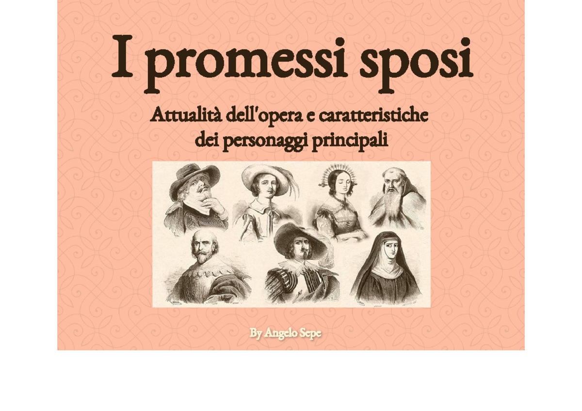 I promessi sposi personaggi - I promessi sposi By Angelo Sepe By Angelo