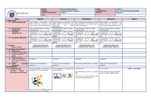 English Lesson Plan - Lesson Plan in English IV I. Objectives At the ...