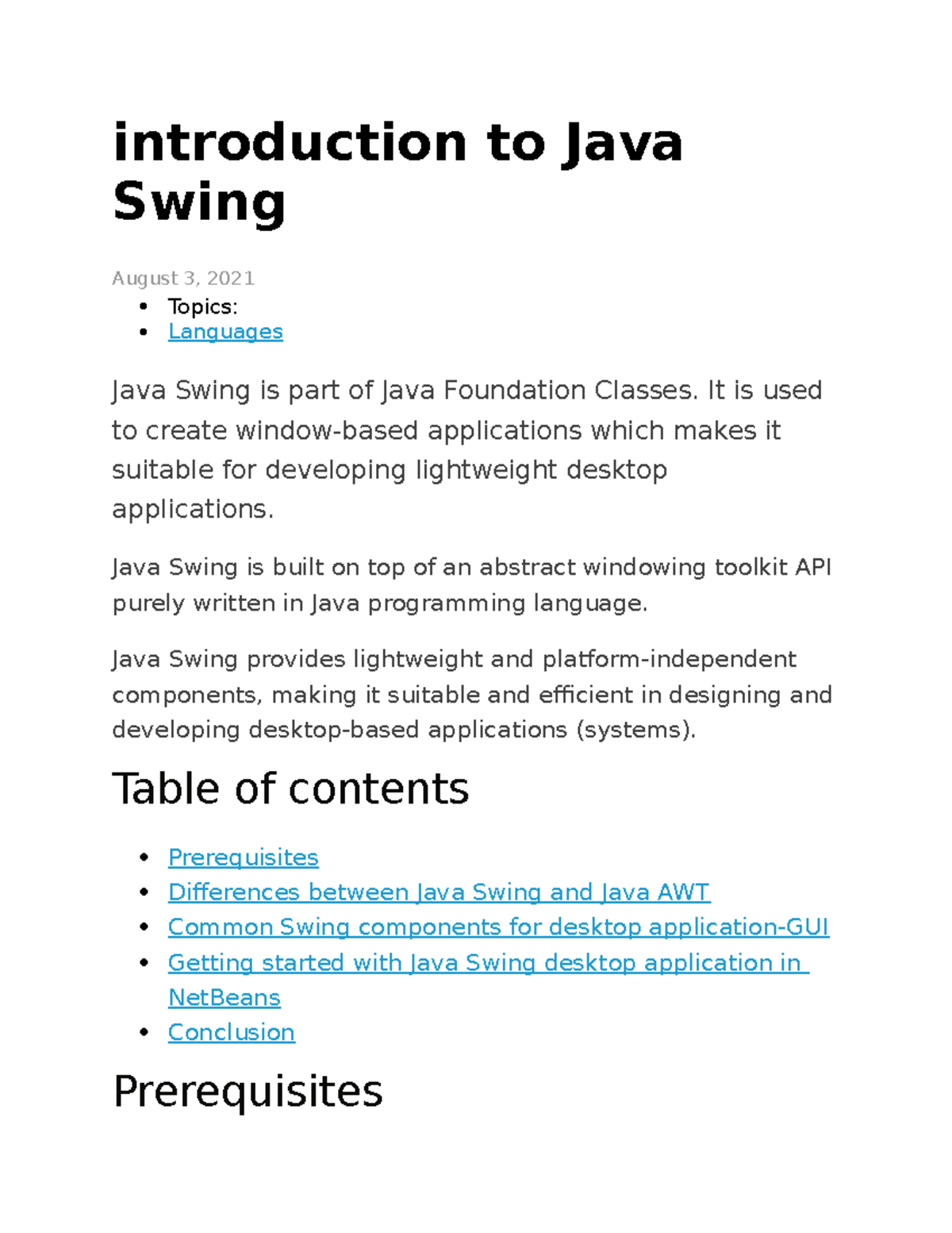 Java Swing Course Free Decoration Examples