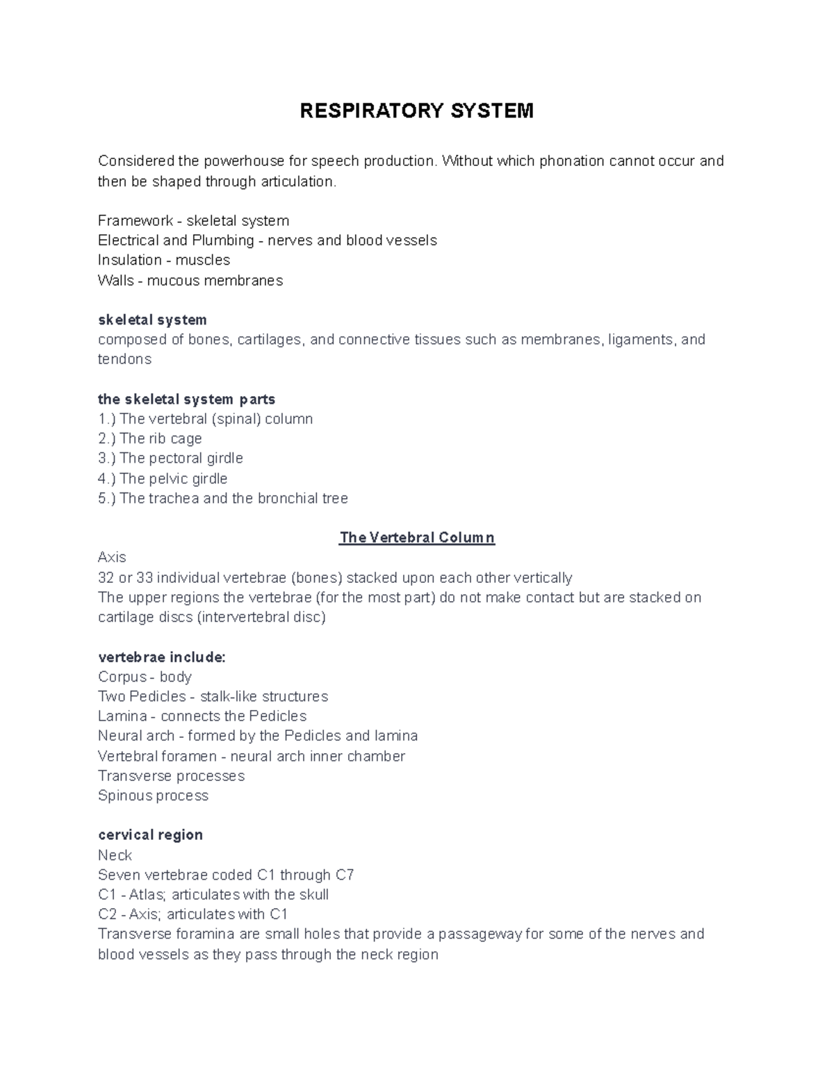 Respiratory System - AP binder - RESPIRATORY SYSTEM Considered the ...