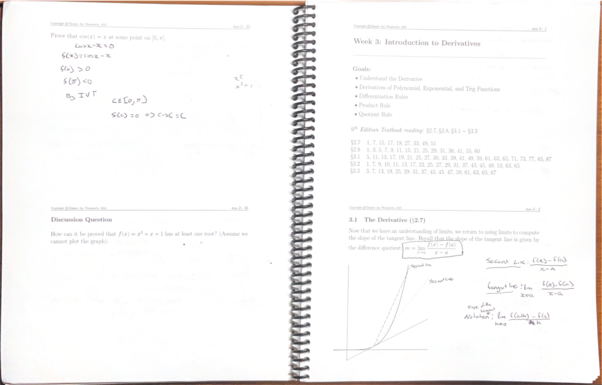 Derivatives (week 3) - MA103 - Studocu