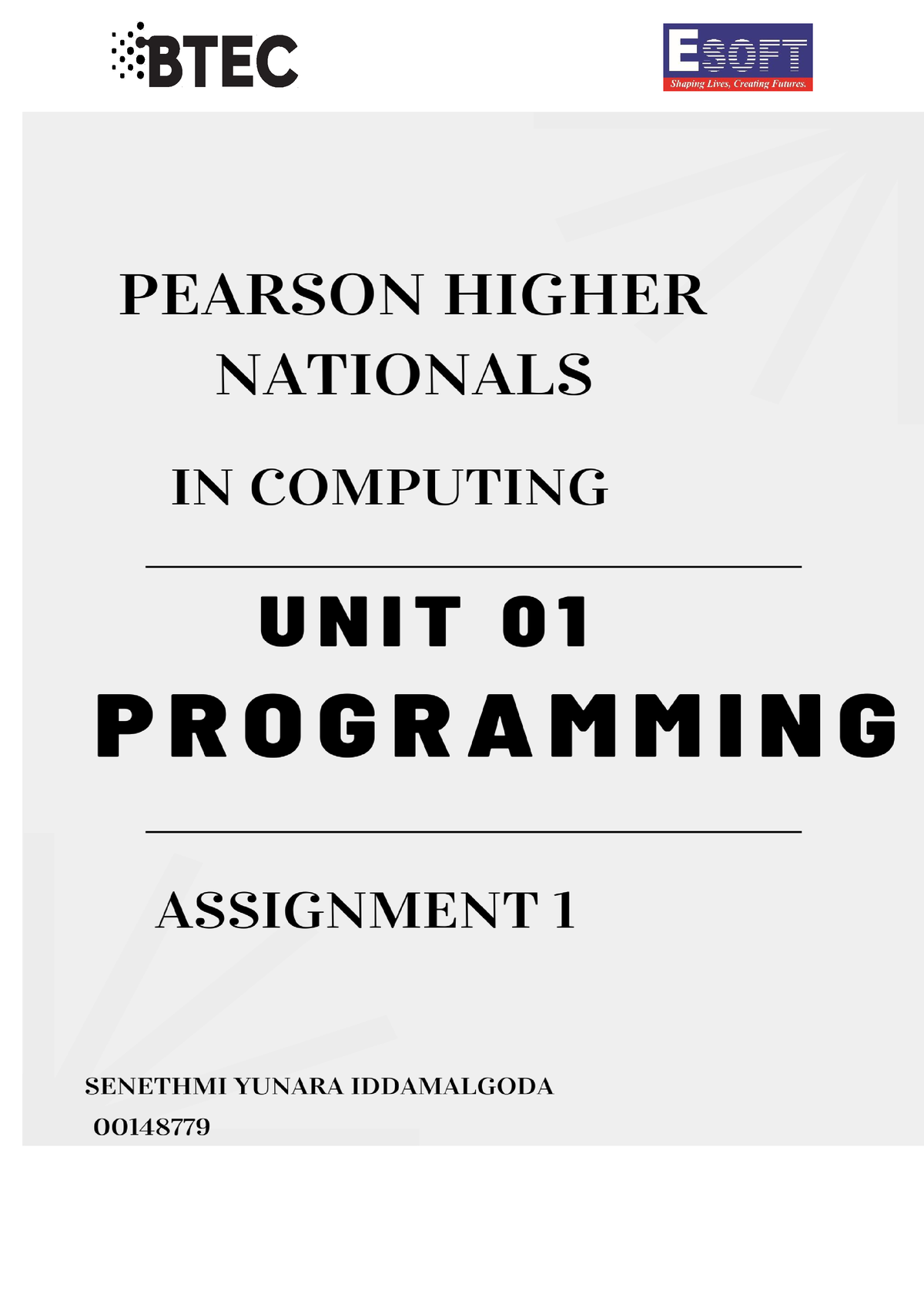 programming assignment hnd