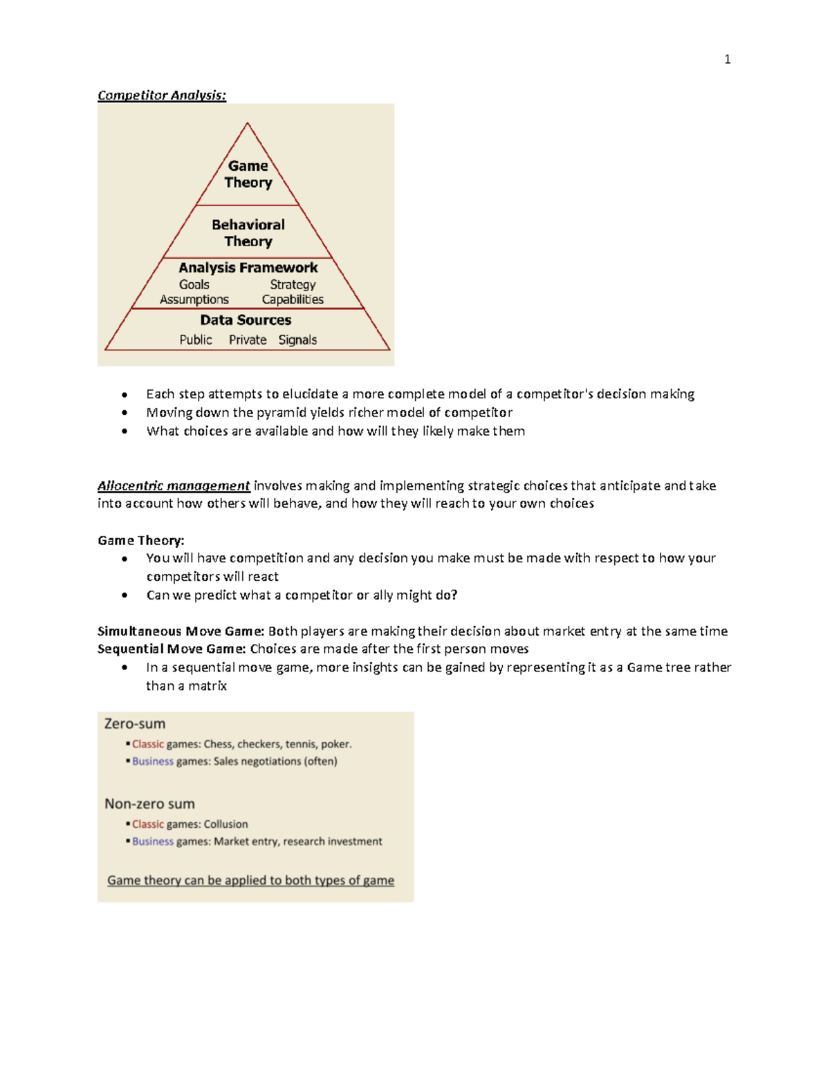 BUAD 497 All Final Notes - Competitor Analysis: Each step attempts to ...