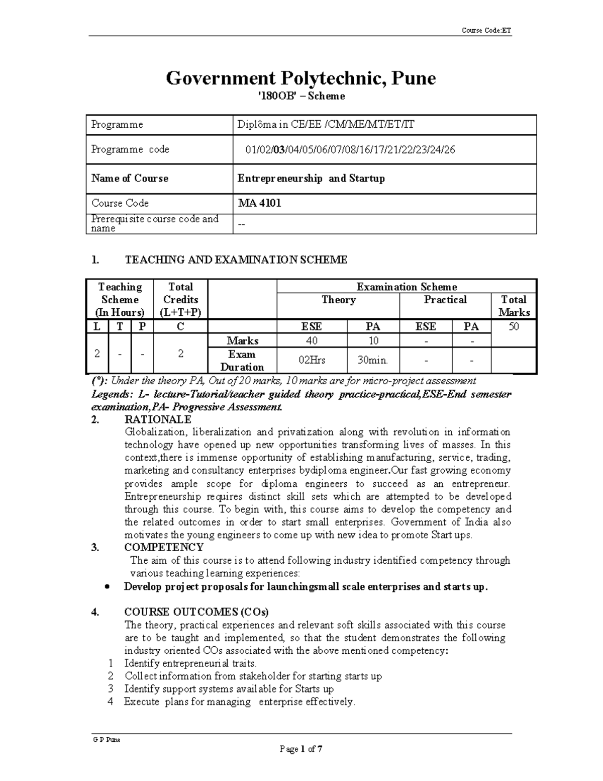 1617167532 Level 4B new - Course Code:ET G P Pune Government ...