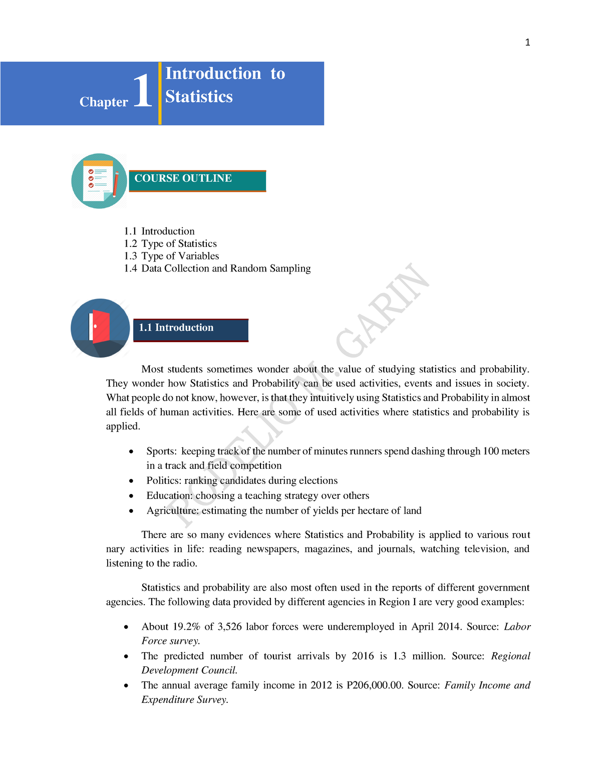 Chapter 1 Introduction To Statistics - Chapter 1 Introduction To ...