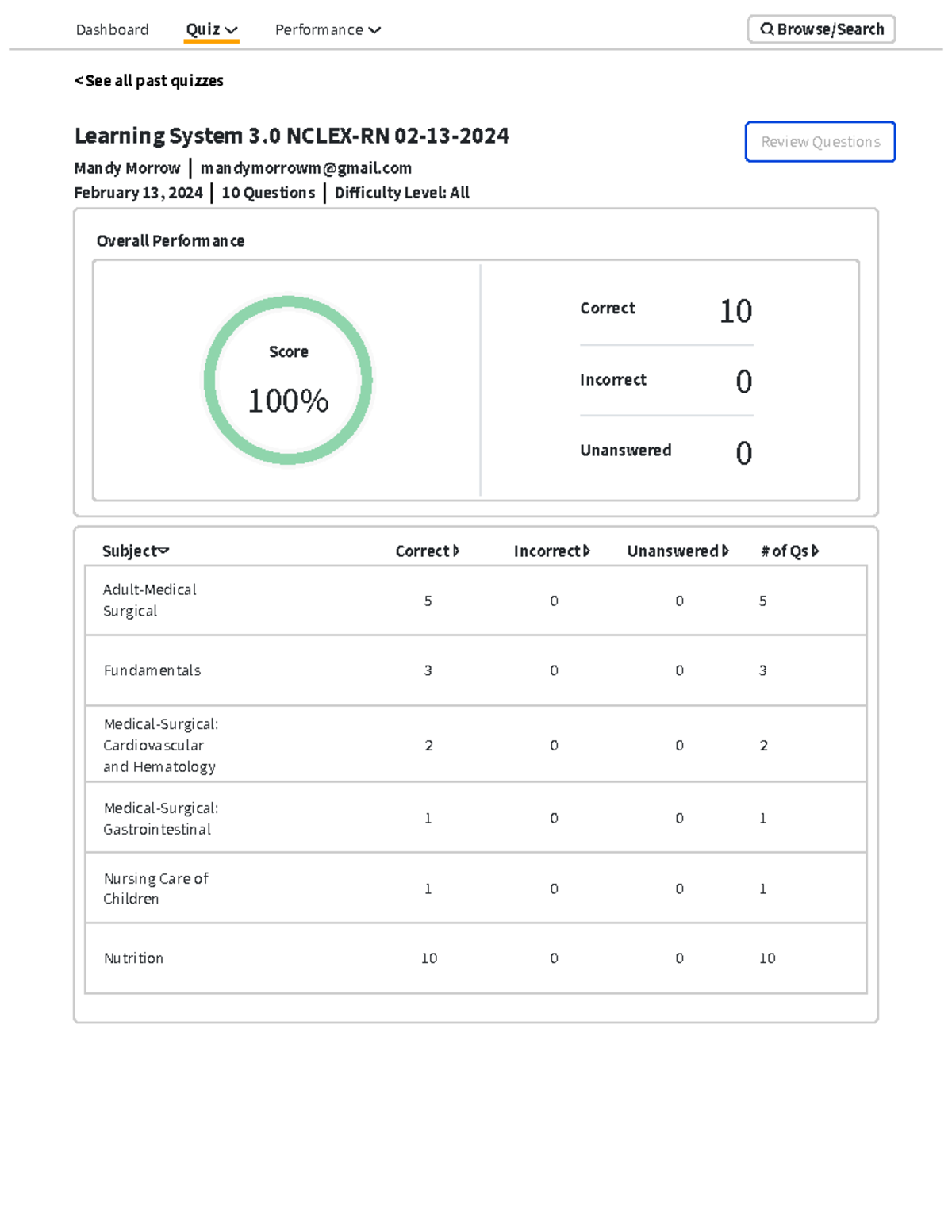 Ati nutrition b dynamic 10 one review questions