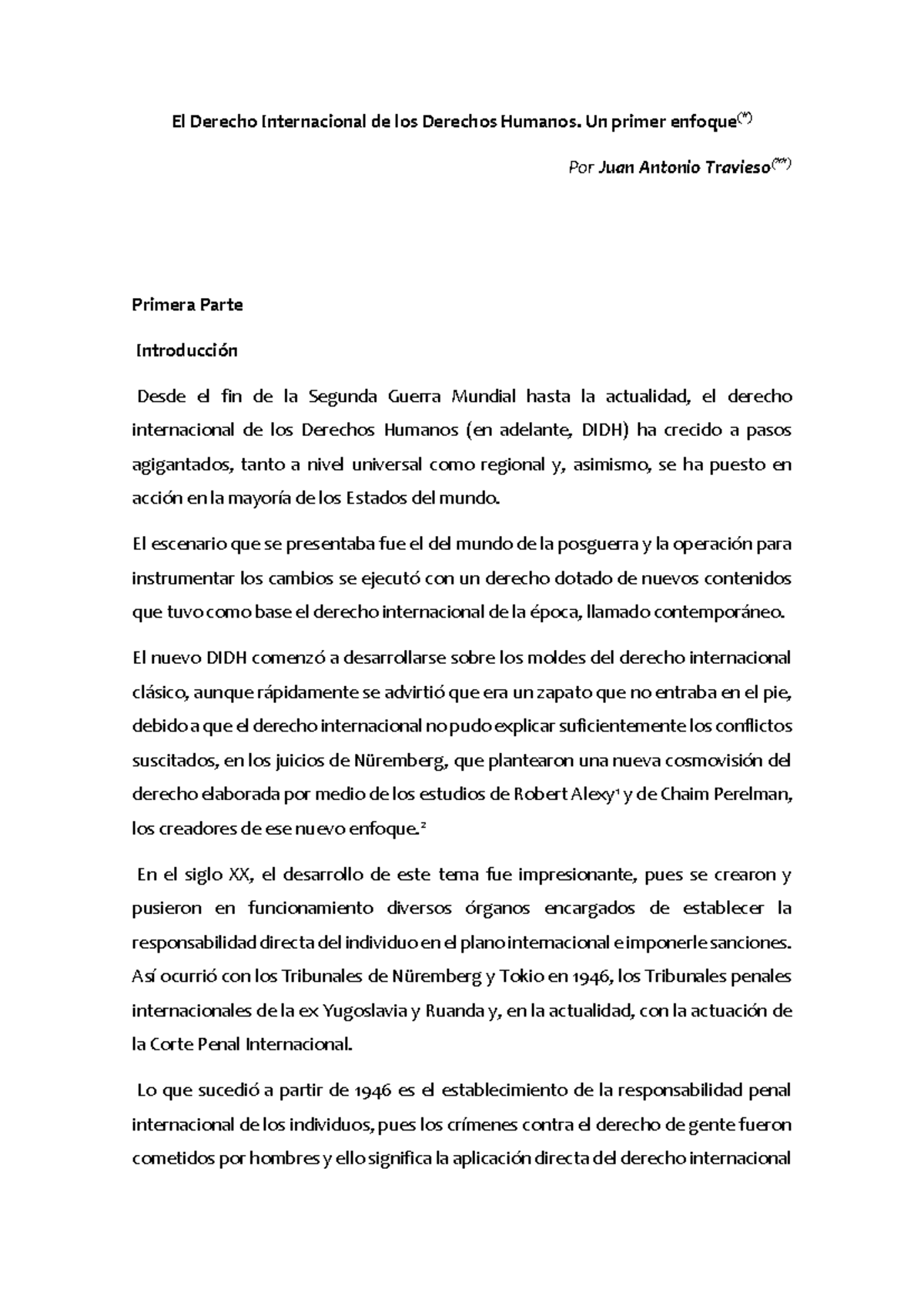 El Derecho Internacional de los Derechos Humanos. Un primer enfoque ...