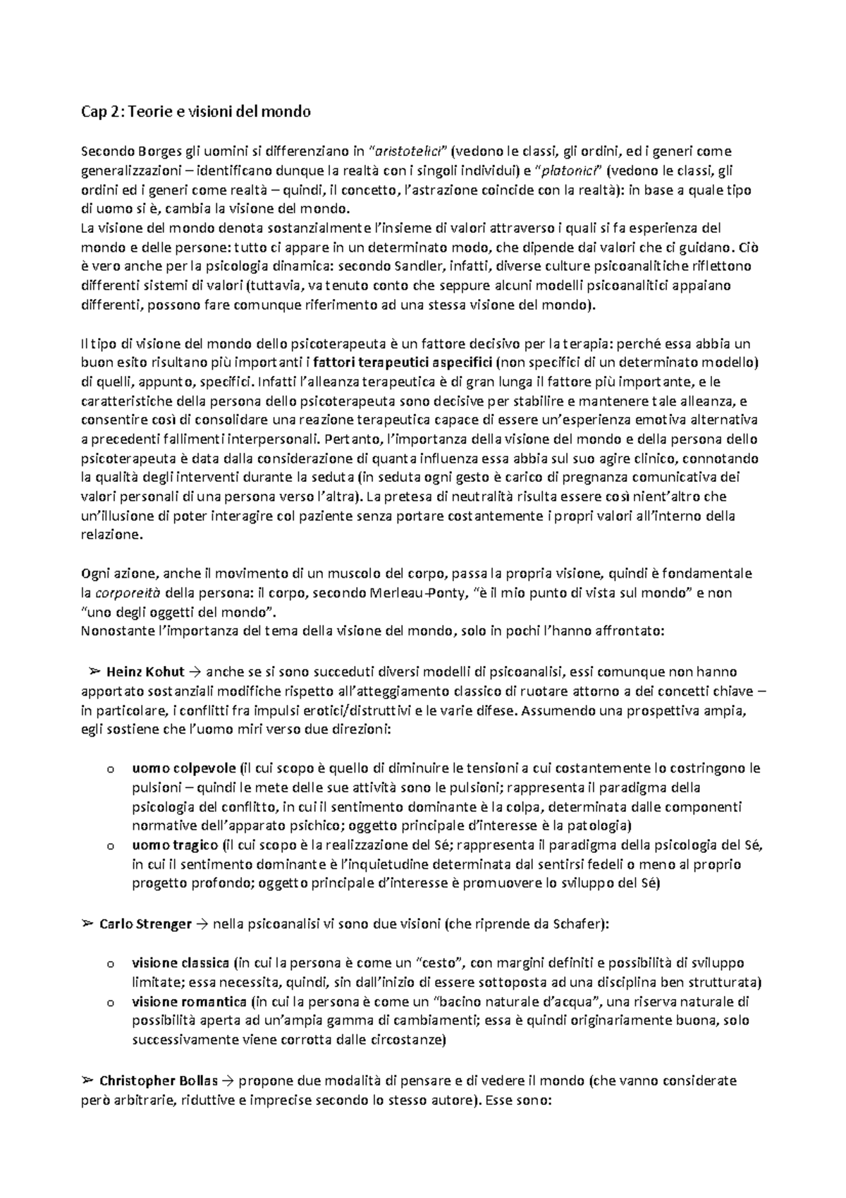 Cap 2 Teorie e visione del mondo Cap 2 Teorie e visioni del mondo Secondo gli uomini