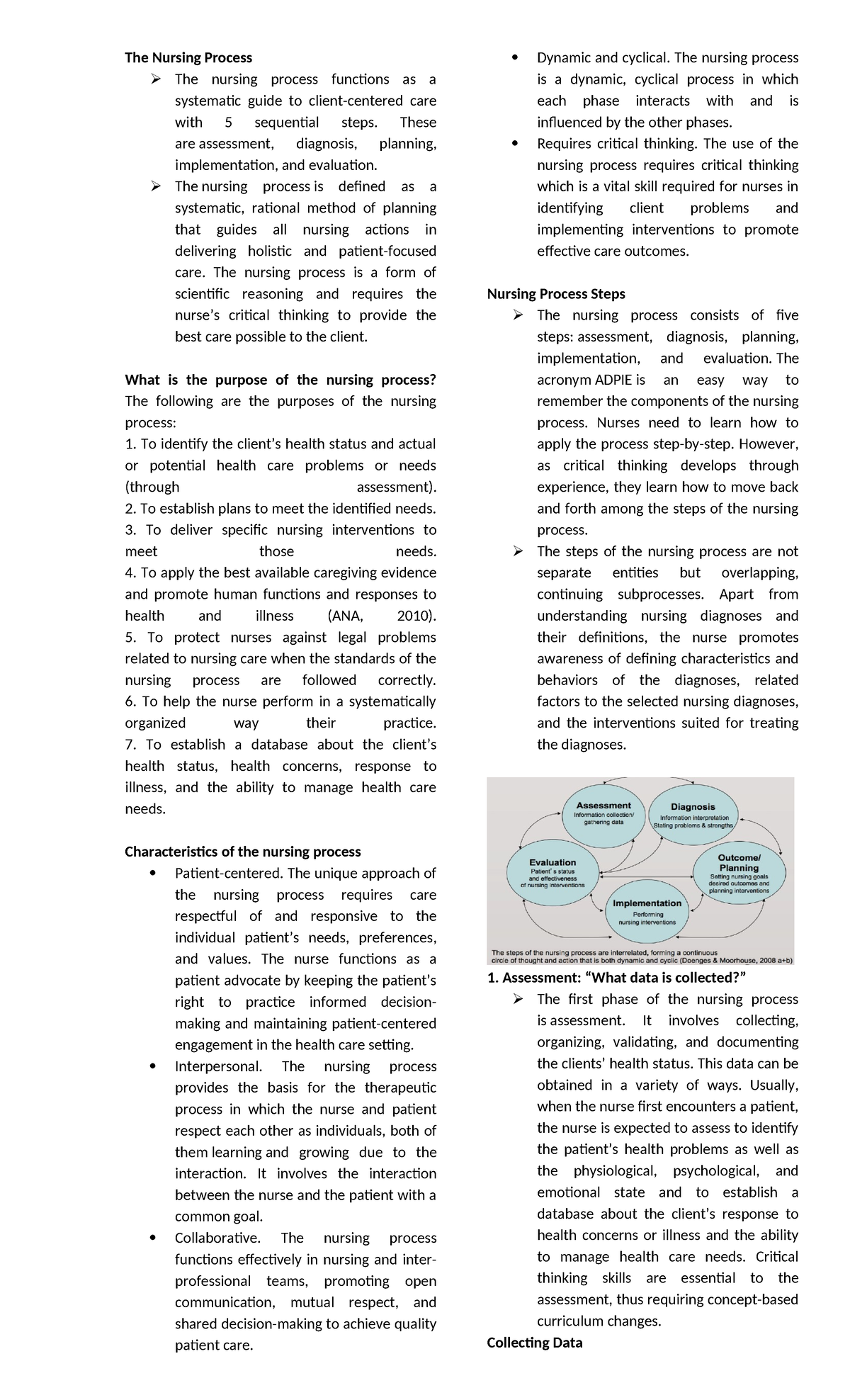 The Nursing Process - lecture - The Nursing Process The nursing process ...