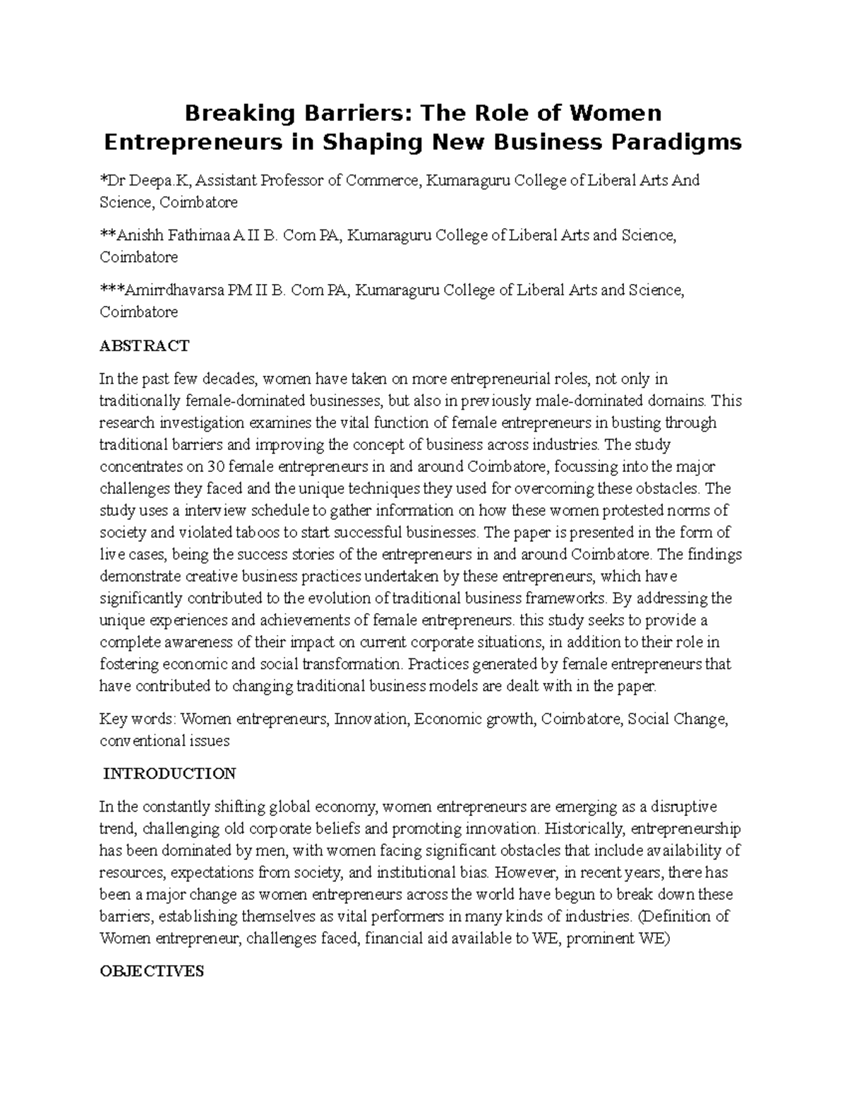 Paper presentation Icpabp 2024 Breaking barriers - Breaking Barriers ...