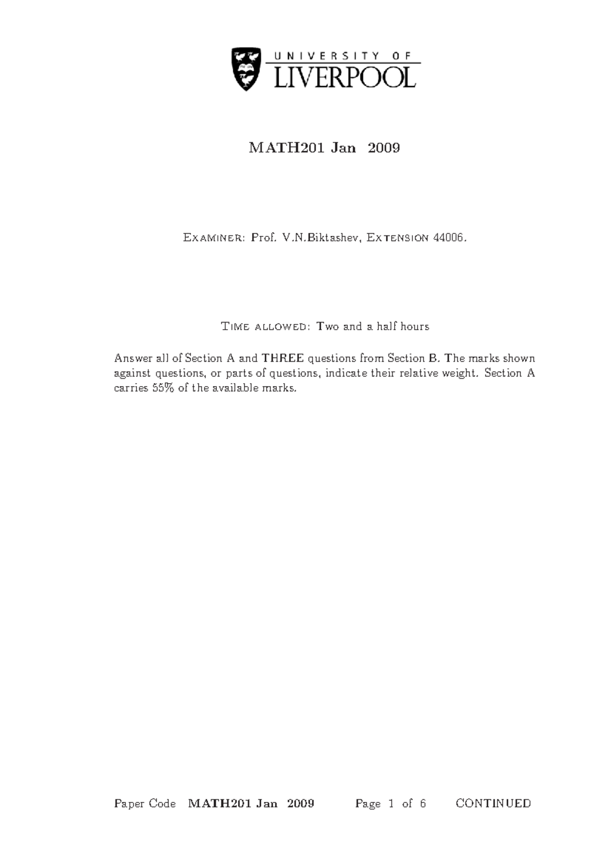 Exam January 2009 Questions And Answers Exam With Solutions Math201 Jan 2009 Examiner Prof Exam January 2009 Questions And Answers Exam With Solutions Math201 Jan 2009 Examiner Prof