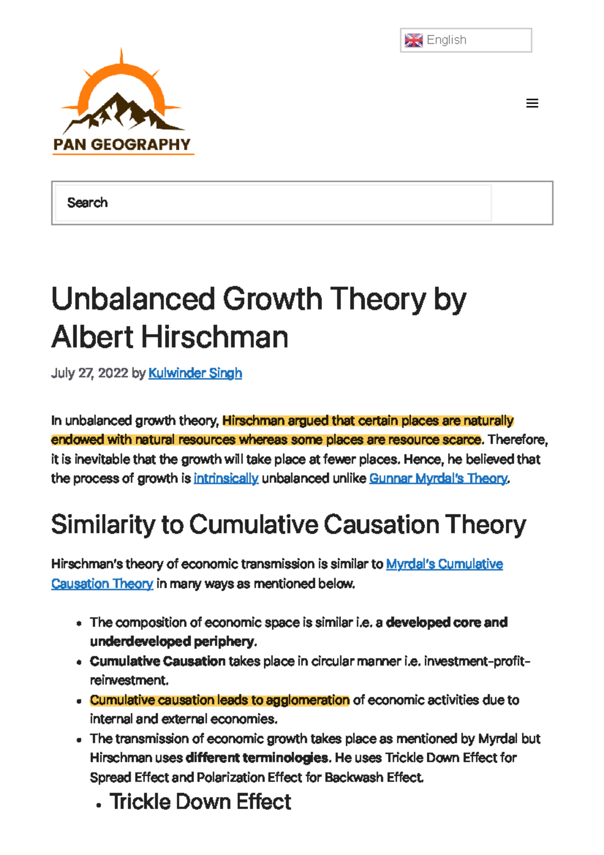 Unbalanced Growth Theory by Albert Hirschman - Unbalanced Growth Theory ...