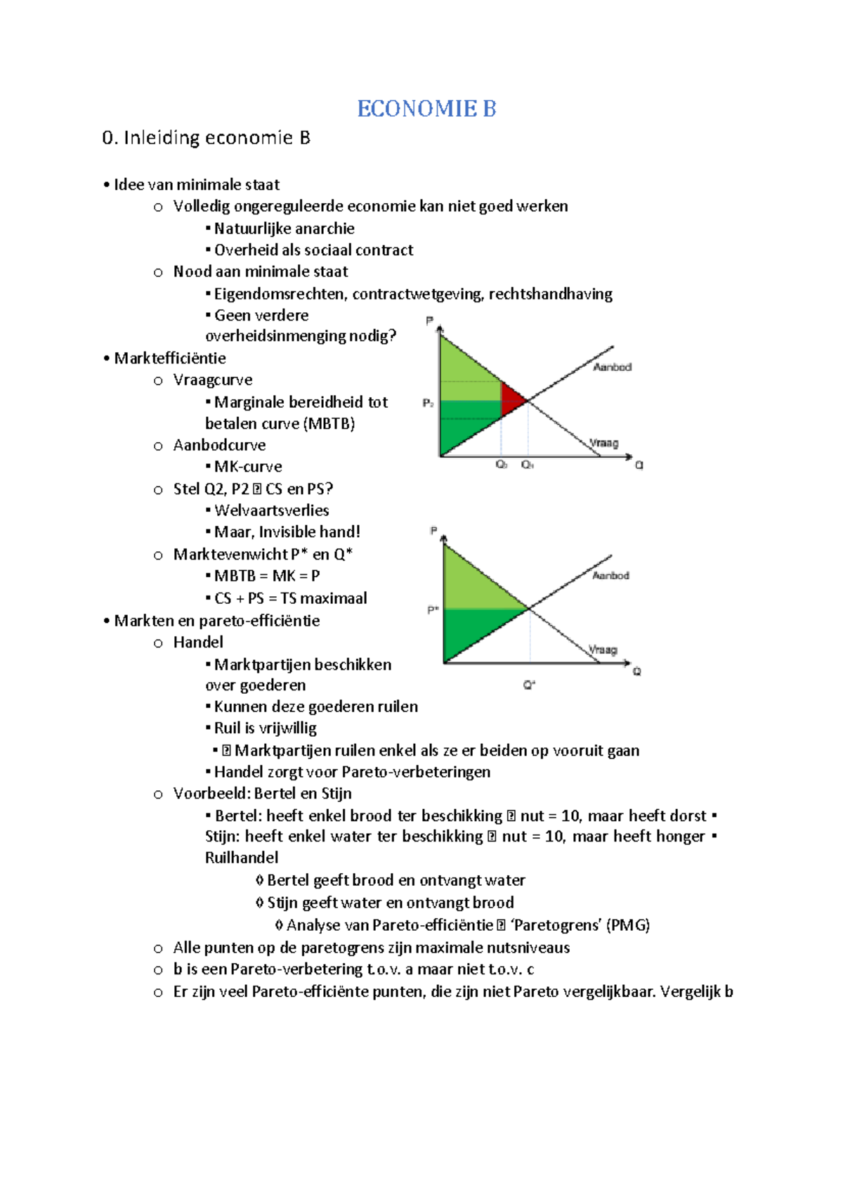 Samenvatting Economie B - ECONOMIE B 0. Inleiding Economie B Idee Van ...