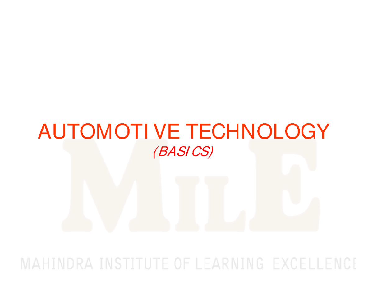 Basics of Automobile introduction on the electric vehicle