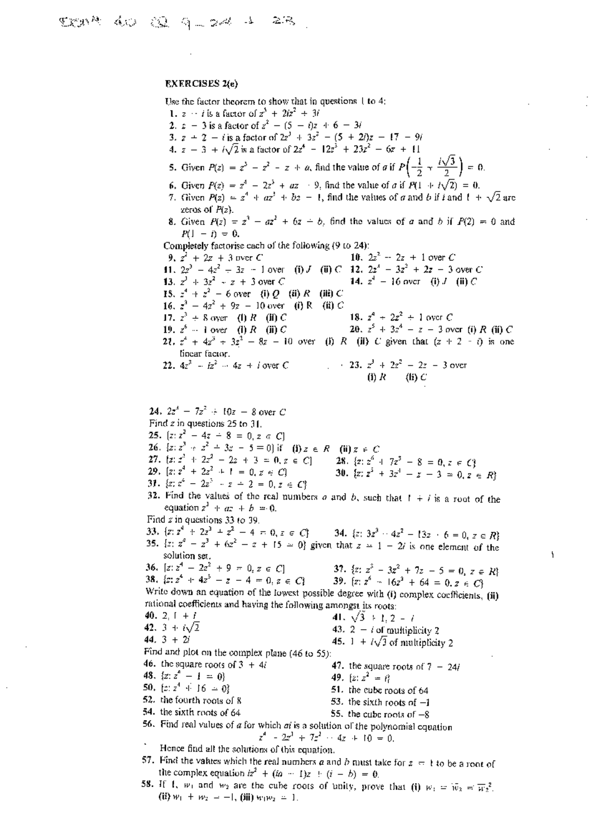 Factor and Remainder Theorem - Studocu