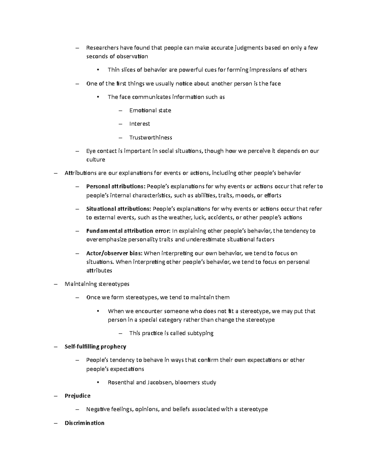 Chapter 12 Social Psychology Notes - Researchers have found that people ...