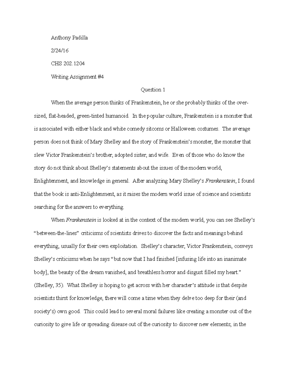 Padilla 1204WA4 - a - Anthony Padilla CHS 202 Writing Assignment ...
