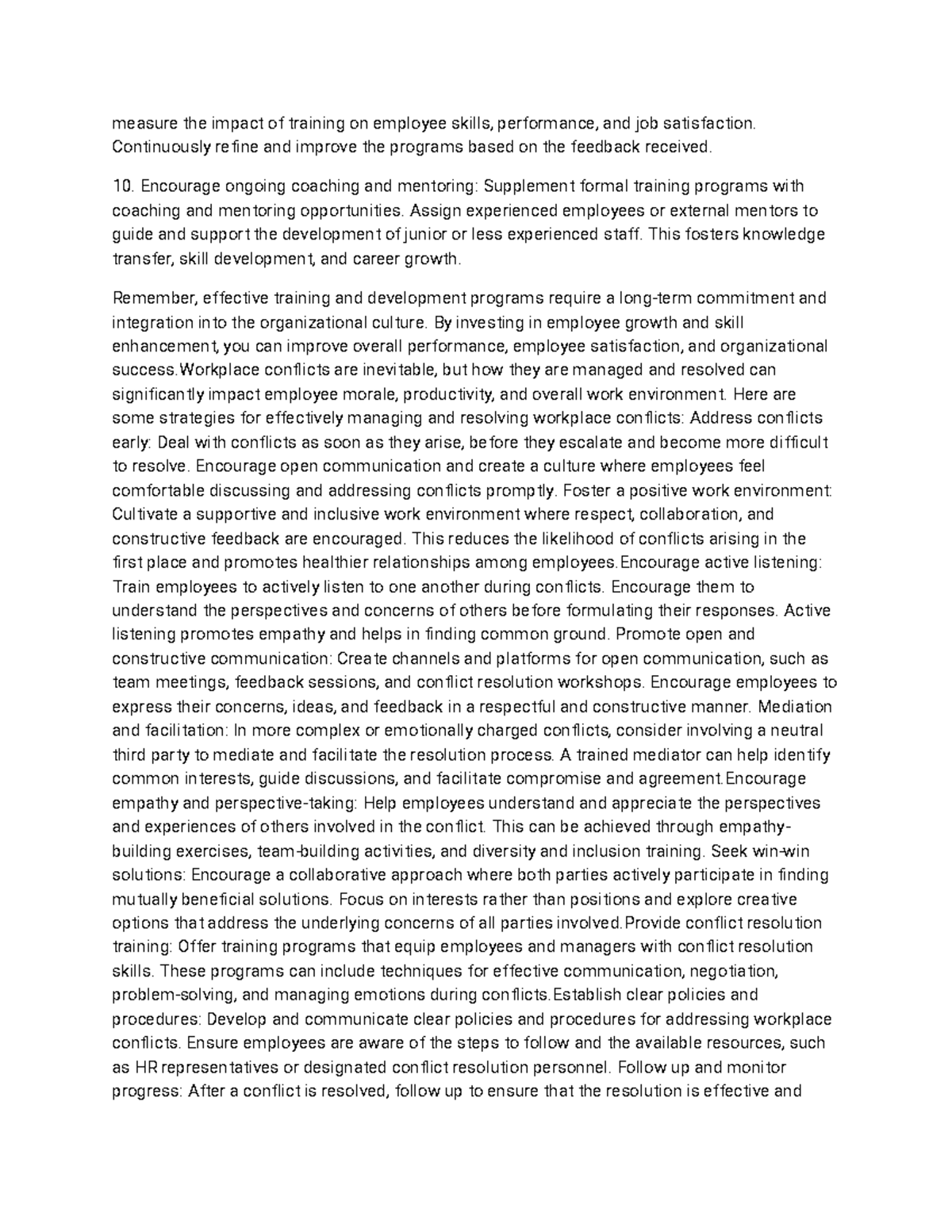 Human resource management-10 - measure the impact of training on ...