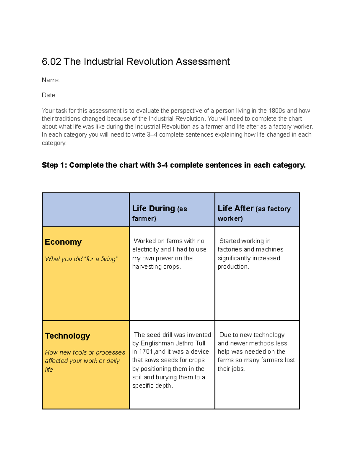 Copy of 6.02 v23 idk 6 The Industrial Revolution Assessment Name