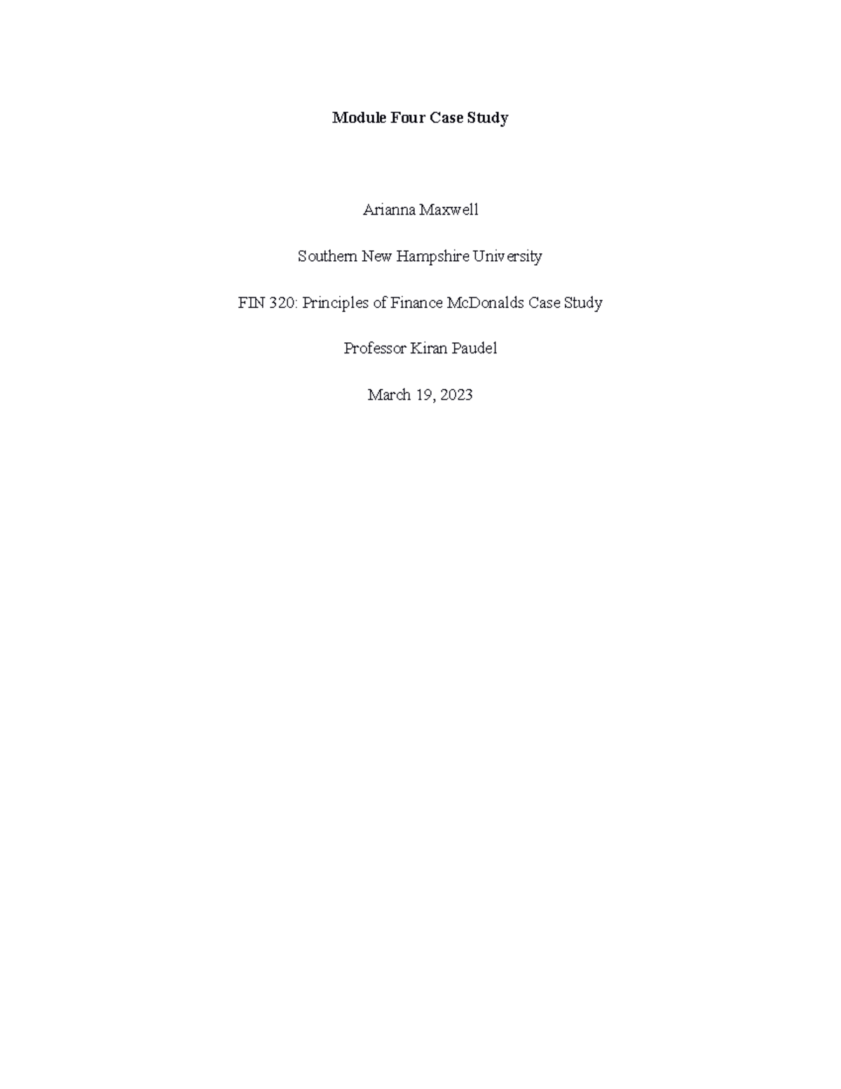 4-2 Case Study- Assessing Financial Risks And Sales Growth - Module ...