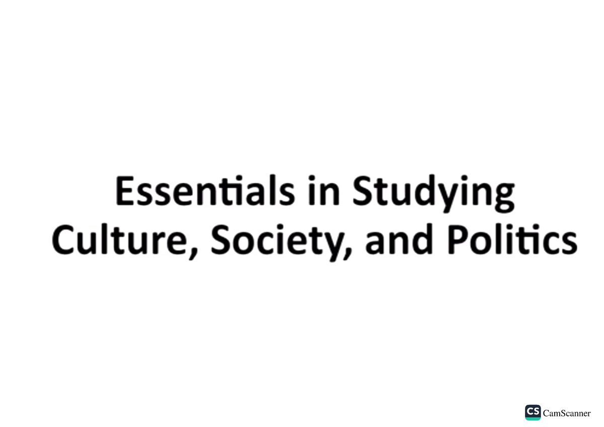 UCSP Mod1 - Understanding Culture Society And Politics Module 1 - Studocu