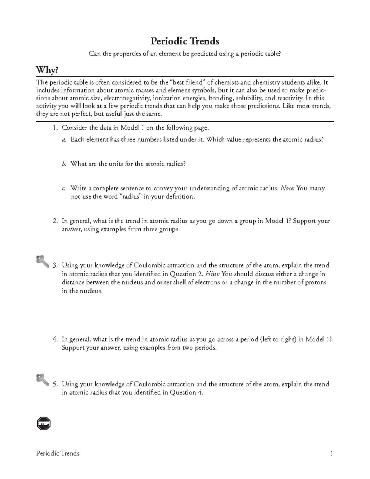 15 periodic trends-s 2 - apuntes pogil - Periodic Trends 1 Periodic ...